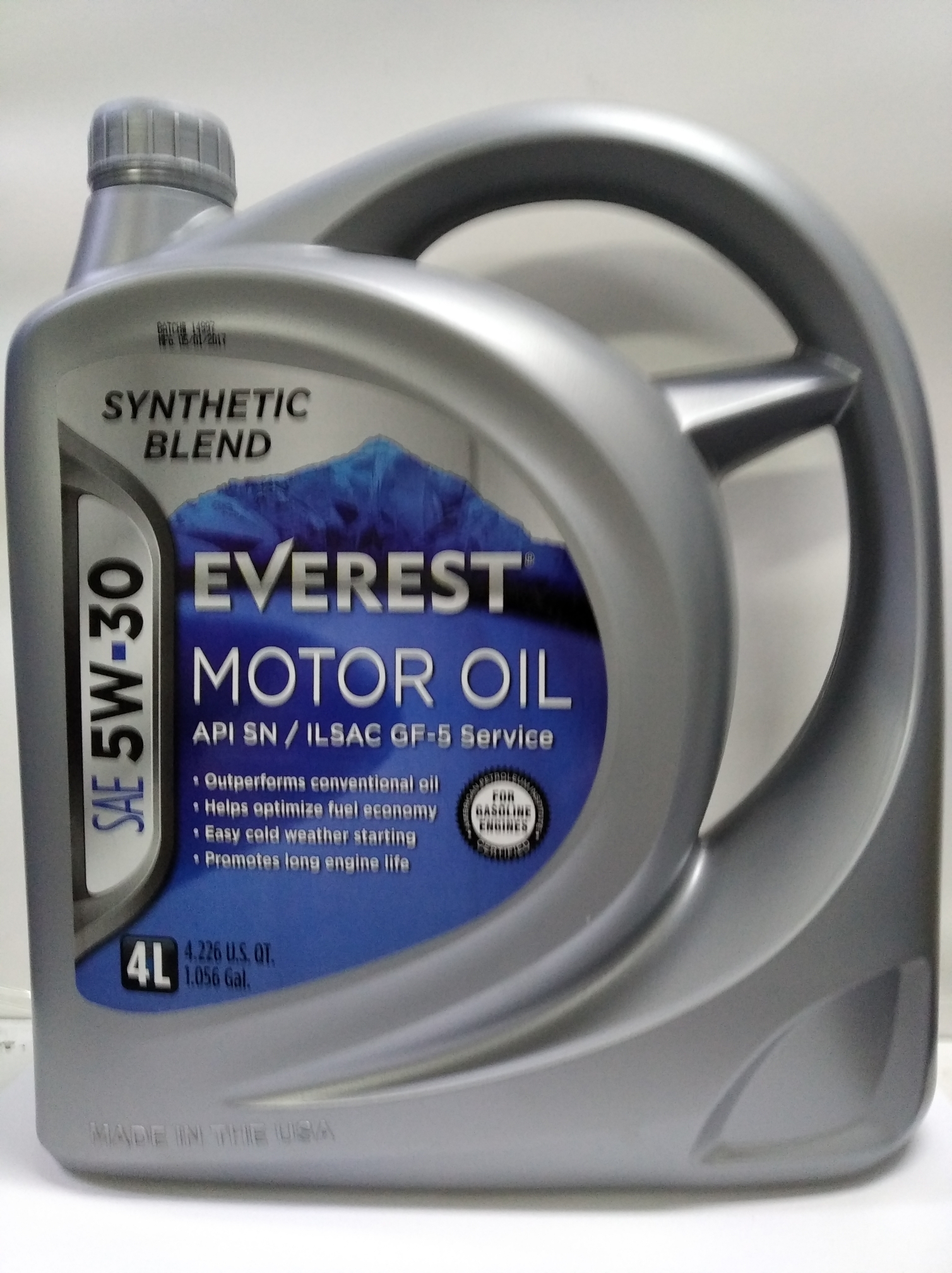 EVEREST 5W30 SYNTHETIC BLEND MOTOR OIL 4